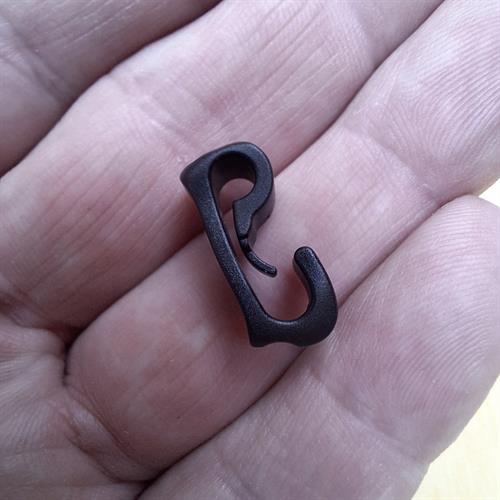 Mini hook for cord between 1 and 2,5 mm